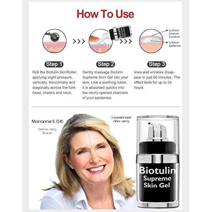 Biotulin GIFT BOX GEL & DAYNITE CREAM, ANTI AGING FACE MOISTURIZER - WITH SPILANTHOL -ACMELLA OLERACEA (PARACRESS) FOR REDUCE DEPTH OF WRINKLES AND FINE LINES & SKIN-TIGHTENING AND SMOOTHING EFFECT - Image 3